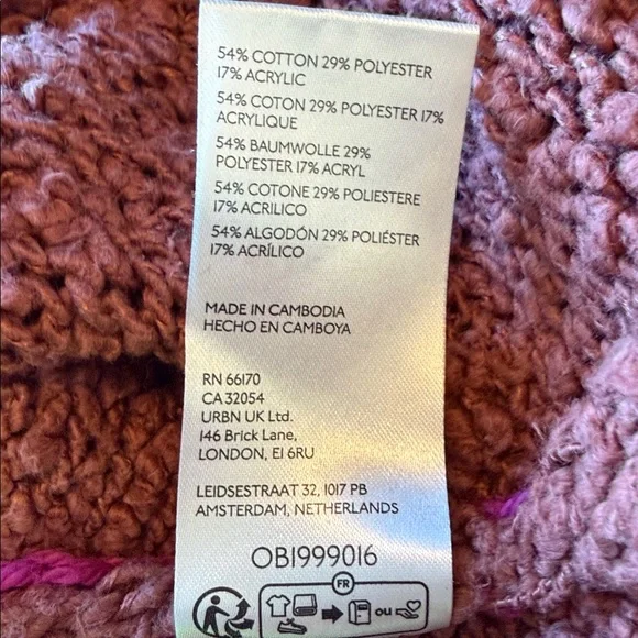 Free People Rosie Sweater Chutney Chunky Crop Pullover Drop Shoulder L - Picture 8 of 8